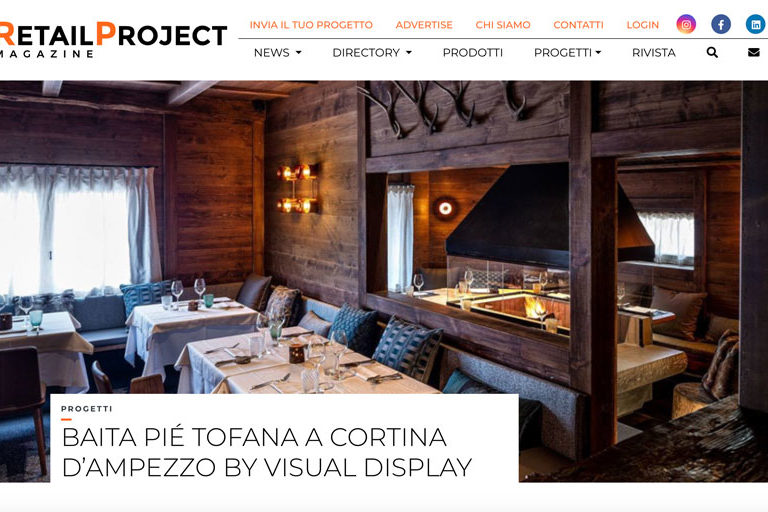 RetailPRetail Project Magazine – Rassegna stampa – Ristorante Baita Piè Tofana – Cortina d’Ampezzoroject-BaitaPieTofana Retail Project Magazine - Rassegna stampa - Ristorante Baita Piè Tofana - Cortina d’Ampezzo