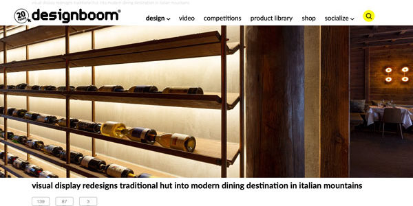 Design Boom - Rassegna stampa - Ristorante Baita Piè Tofana - Cortina d’Ampezzo