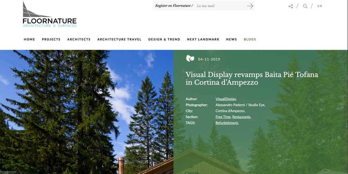 FloorNature – Rassegna stampa – Ristorante Baita Piè Tofana – Cortina d’Ampezzo FloorNature - Rassegna stampa - Ristorante Baita Piè Tofana - Cortina d’Ampezzo