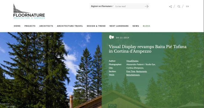 FloorNature – Rassegna stampa – Ristorante Baita Piè Tofana – Cortina d’Ampezzo FloorNature - Rassegna stampa - Ristorante Baita Piè Tofana - Cortina d’Ampezzo