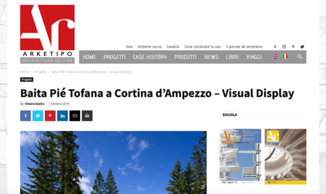 Arketipo – Rassegna stampa – Ristorante Baita Piè Tofana – Cortina d’Ampezzo Arketipo - Rassegna stampa - Ristorante Baita Piè Tofana - Cortina d’Ampezzo