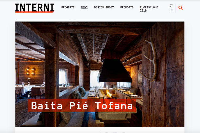 Interni Magazine – Rassegna stampa – Ristorante Baita Piè Tofana – Cortina d’Ampezzo Interni Magazine - Rassegna stampa - Ristorante Baita Piè Tofana - Cortina d’Ampezzo